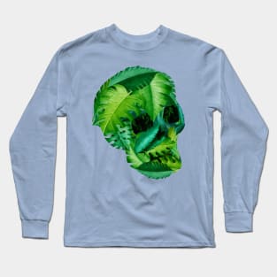 Plant Phrenology Skull - forgotten foliage Long Sleeve T-Shirt